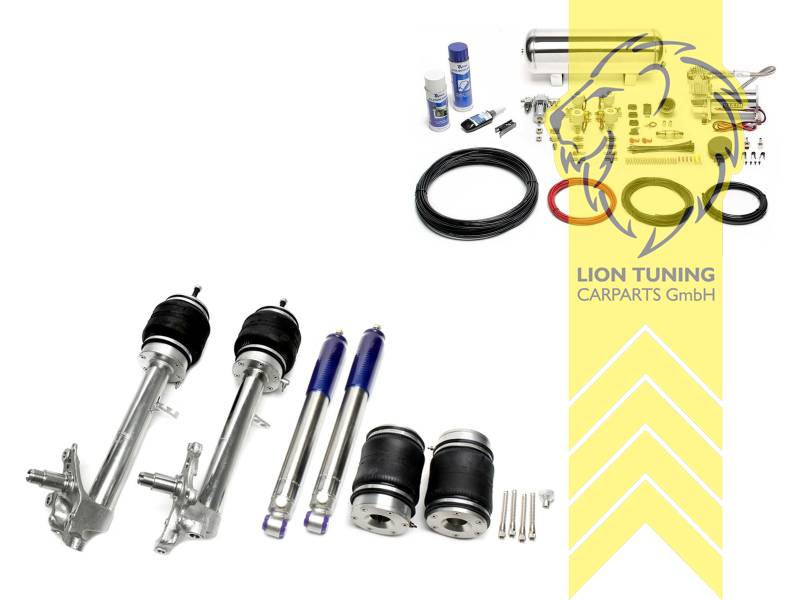11,5L Tank chrom / ViAir Kompressor chrom, Zug- und Druckstufe gleichzeitig einstellbar, weiss, nicht passend für Allrad, M3, Stahl verzinkt, Eintragungspflichtig / Teilegutachten wird nach Kauf spezifisch ausgestellt